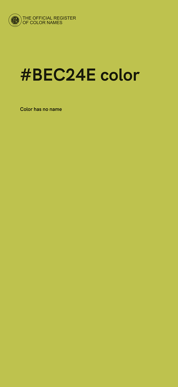 #BEC24E color image