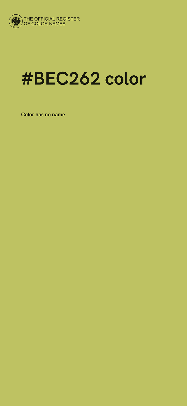 #BEC262 color image