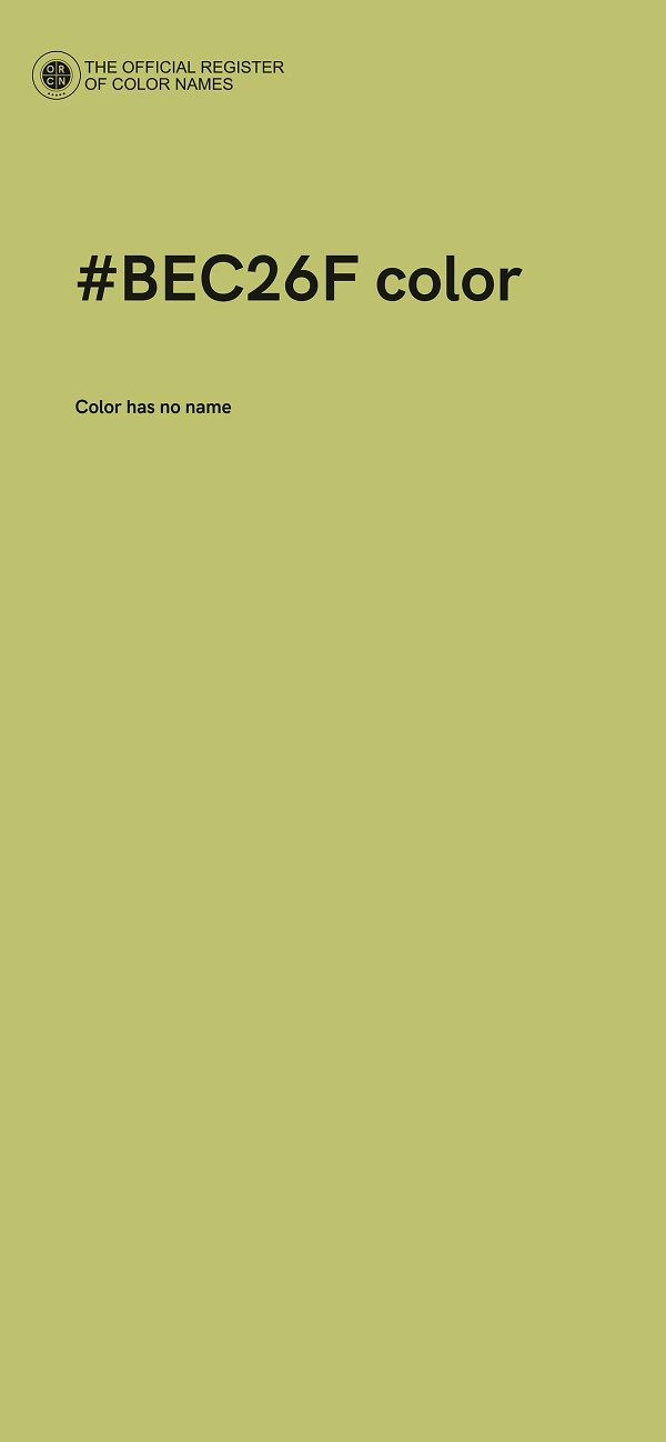 #BEC26F color image