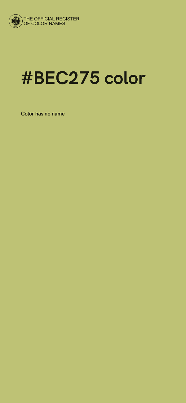#BEC275 color image