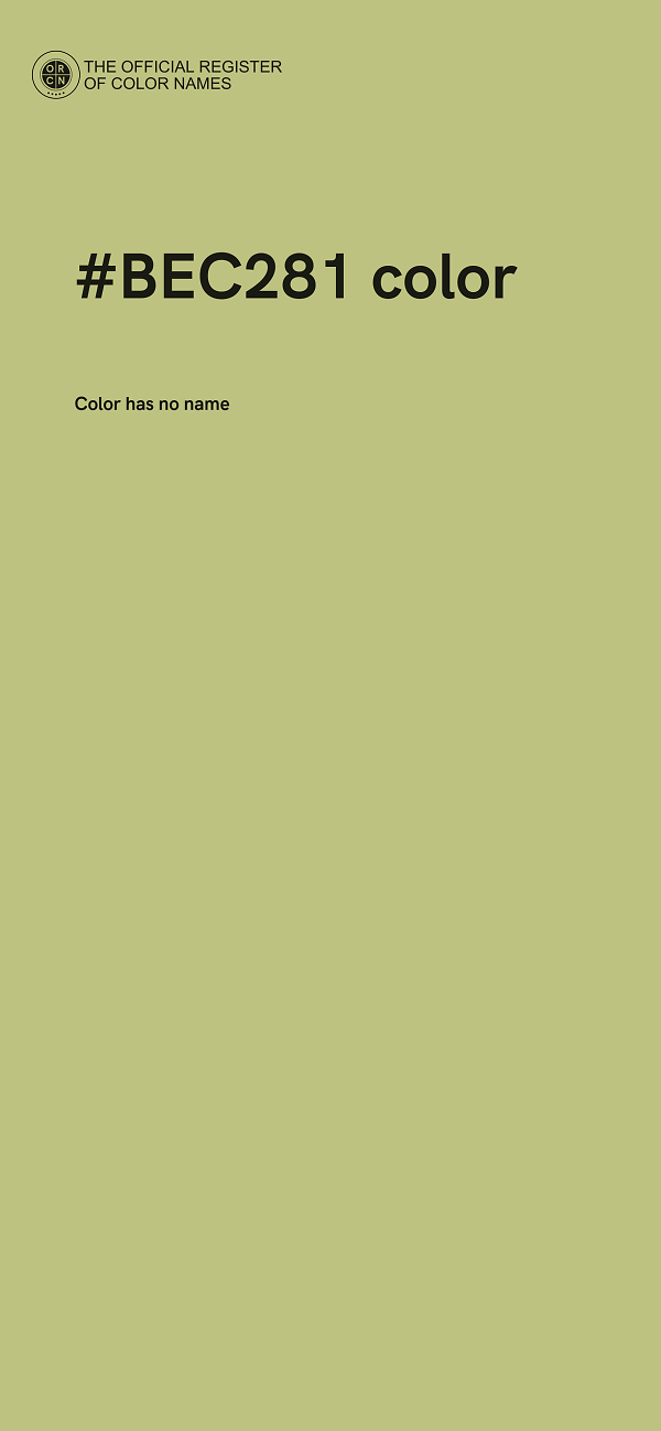#BEC281 color image