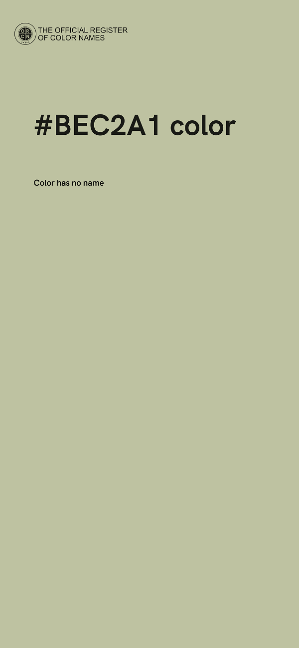 #BEC2A1 color image