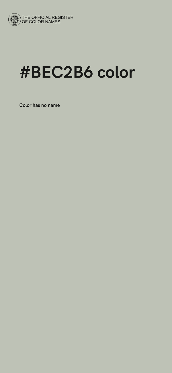 #BEC2B6 color image