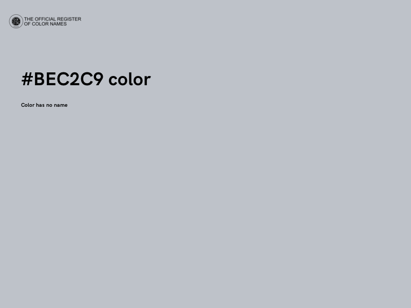 #BEC2C9 color image