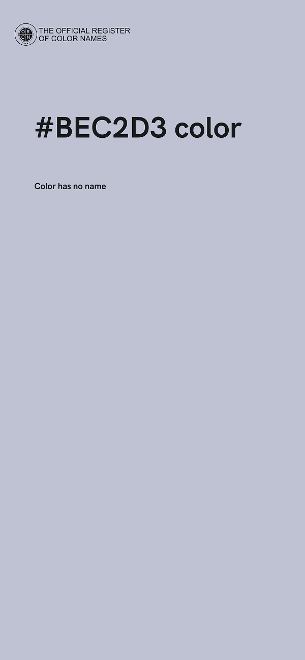 #BEC2D3 color image