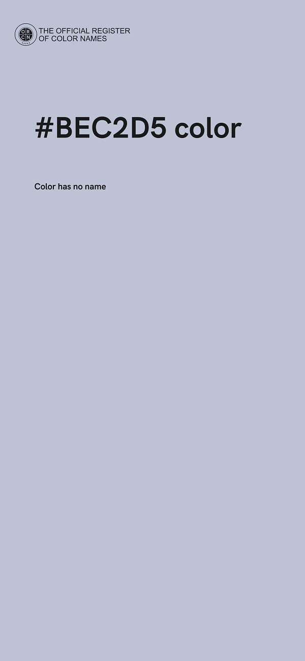 #BEC2D5 color image