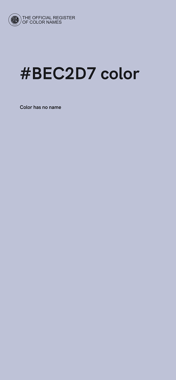 #BEC2D7 color image