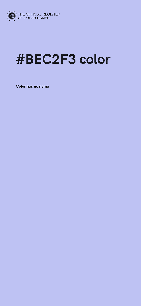#BEC2F3 color image