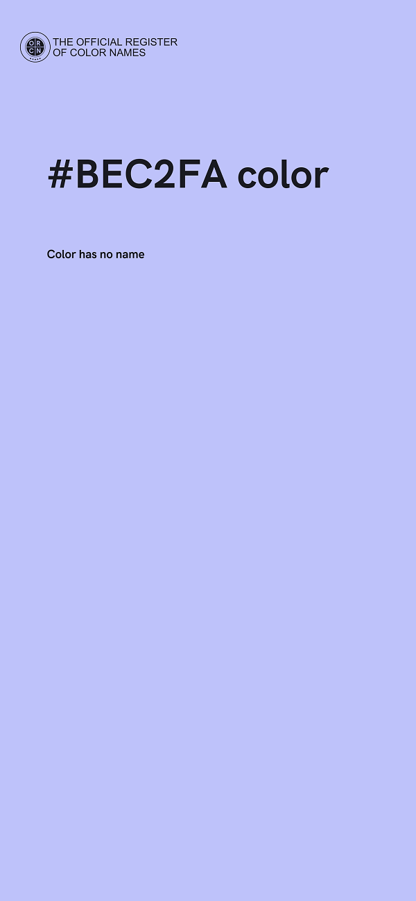 #BEC2FA color image