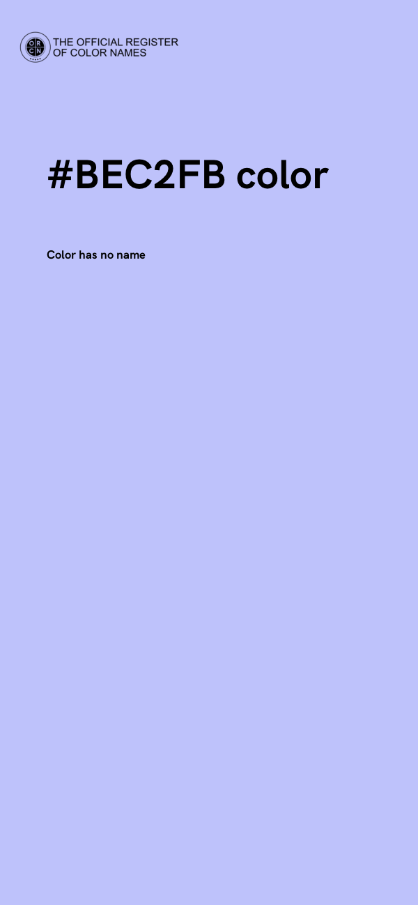#BEC2FB color image