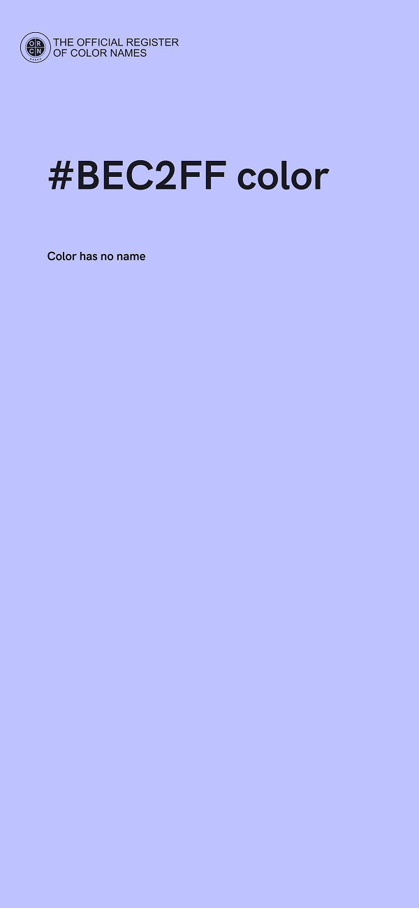 #BEC2FF color image