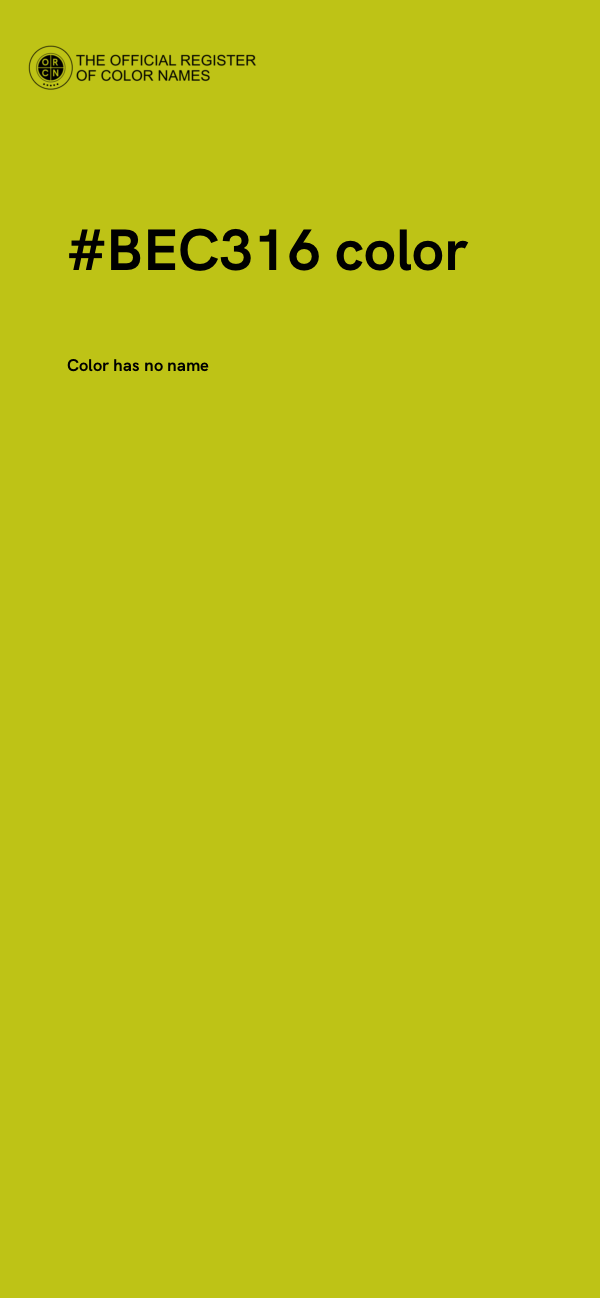 #BEC316 color image