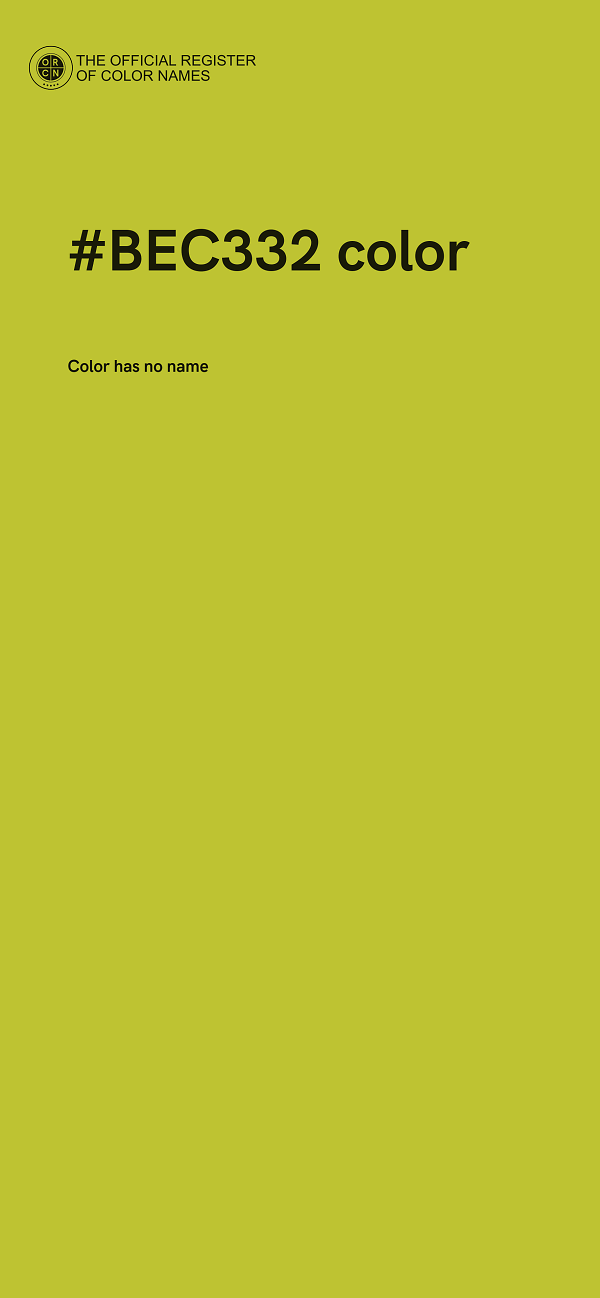 #BEC332 color image