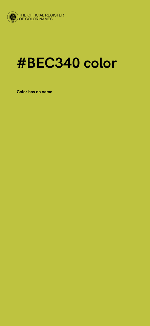 #BEC340 color image