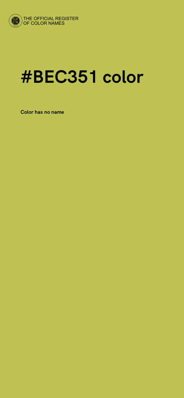 #BEC351 color image
