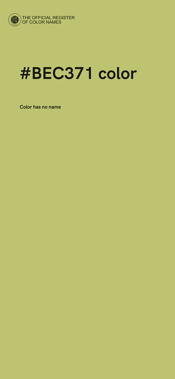 #BEC371 color image