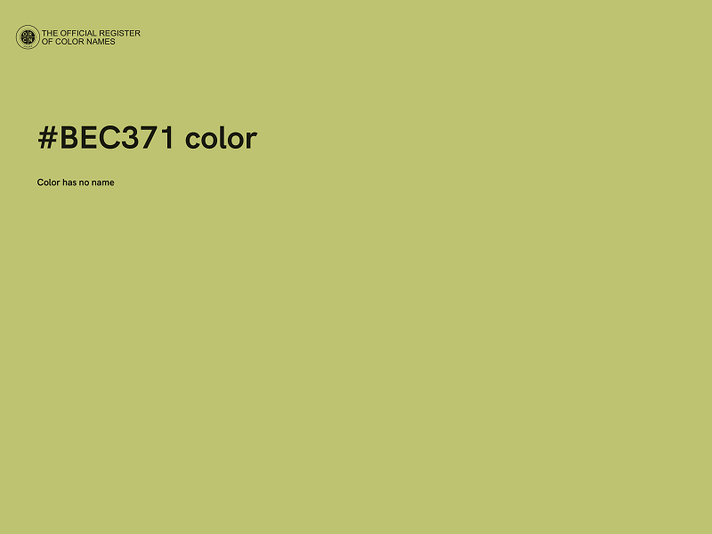 #BEC371 color image