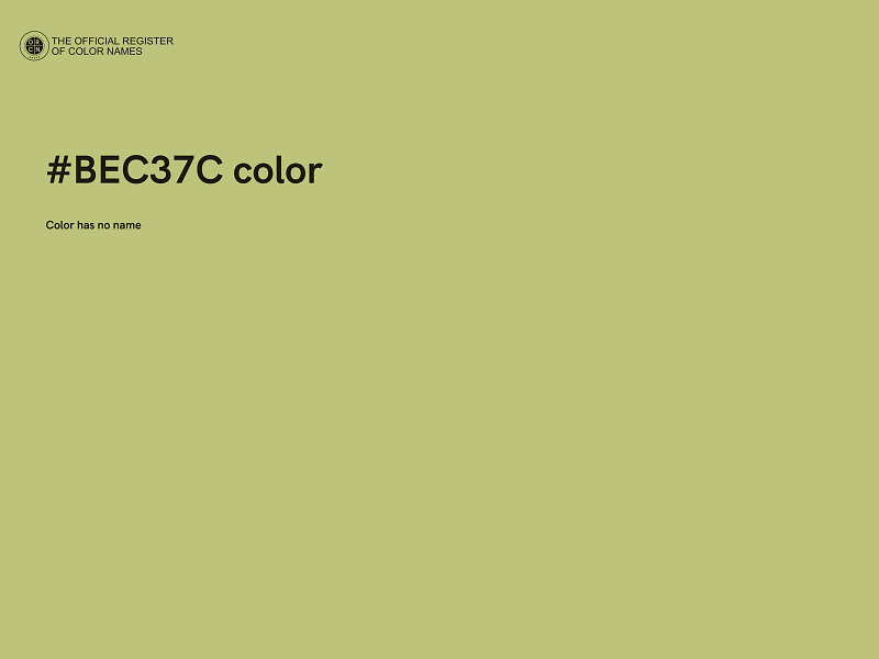 #BEC37C color image