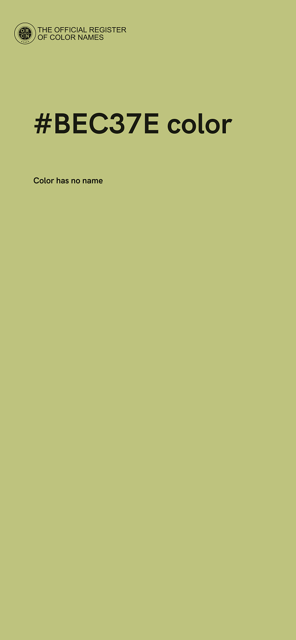 #BEC37E color image