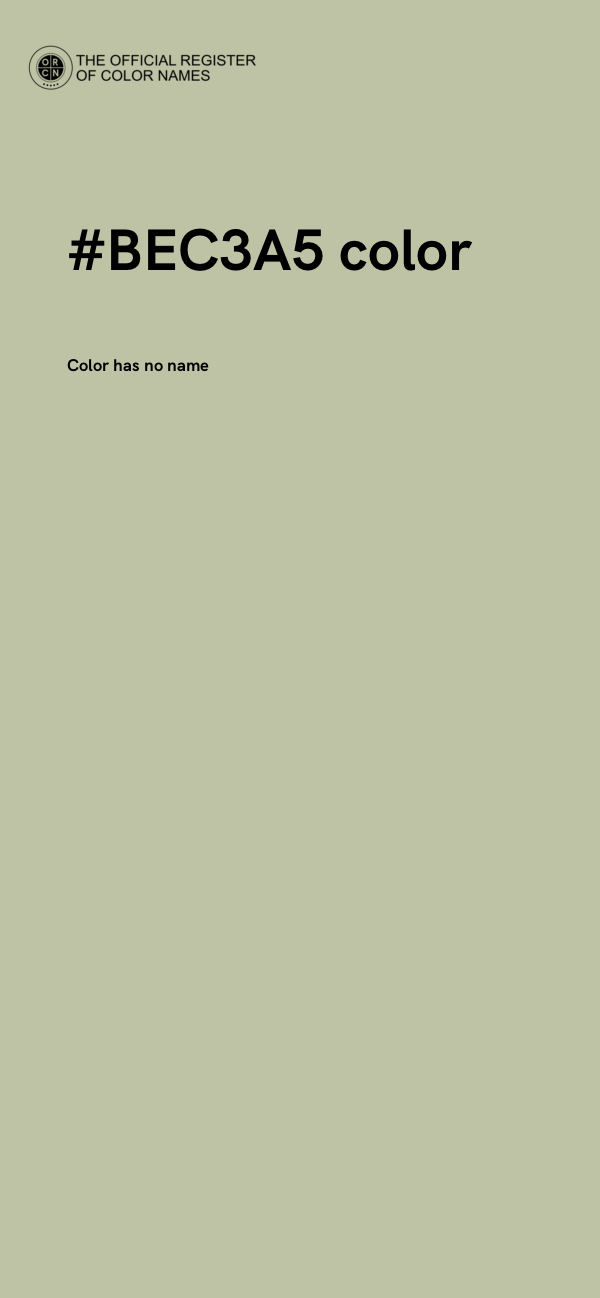 #BEC3A5 color image