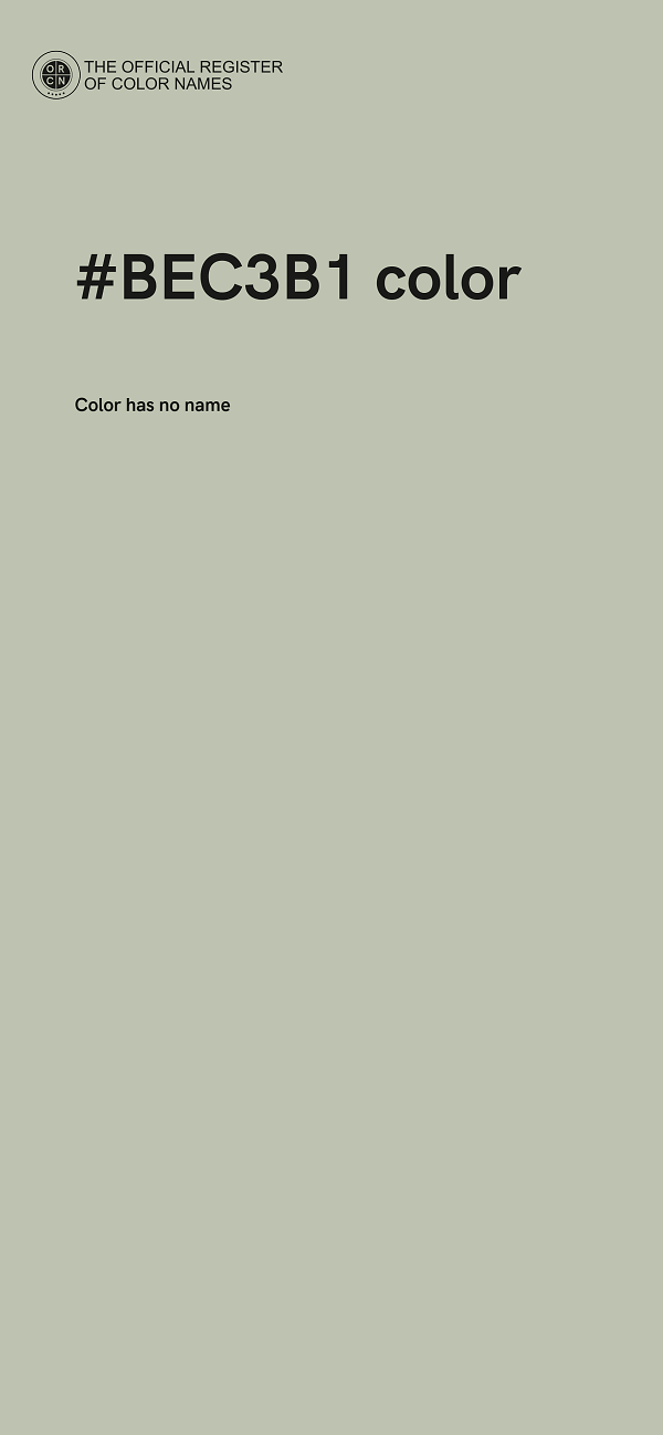 #BEC3B1 color image