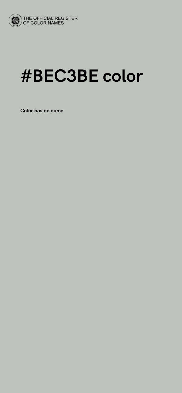 #BEC3BE color image