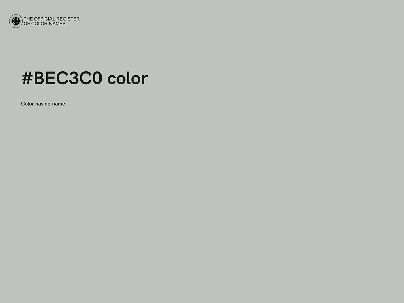 #BEC3C0 color image