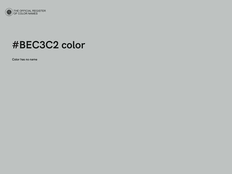 #BEC3C2 color image