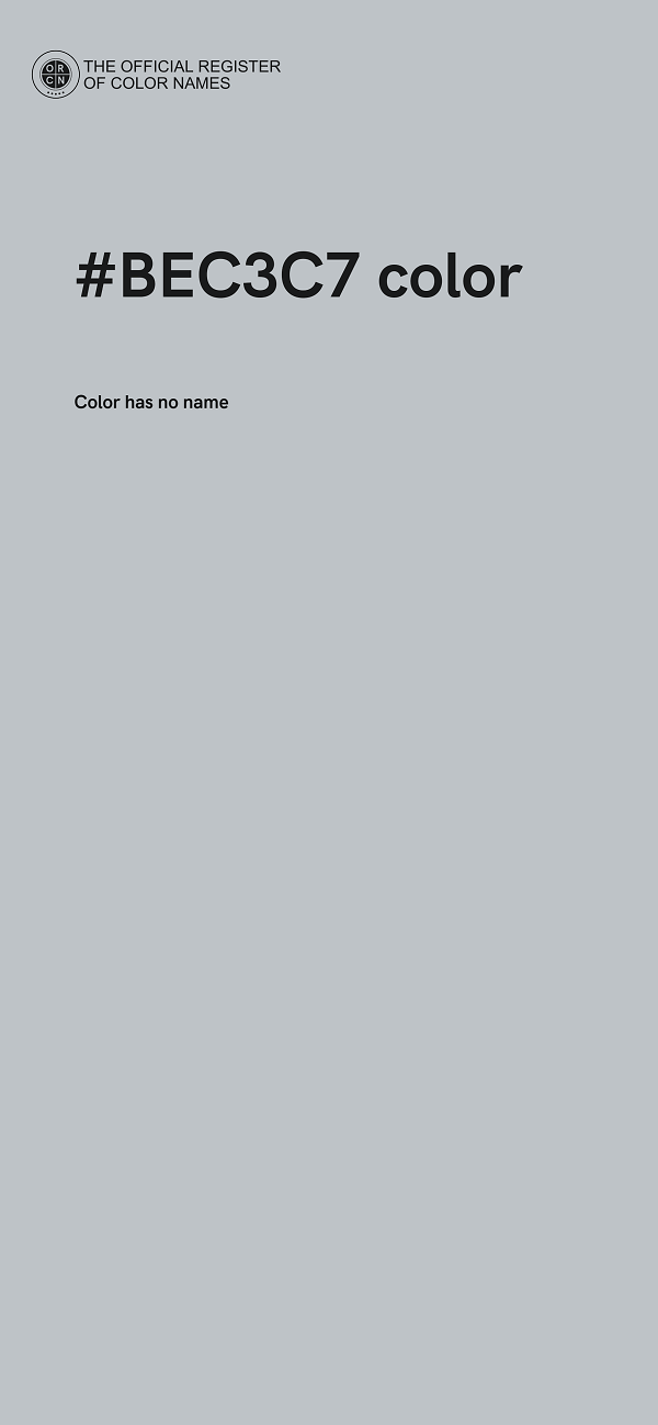 #BEC3C7 color image