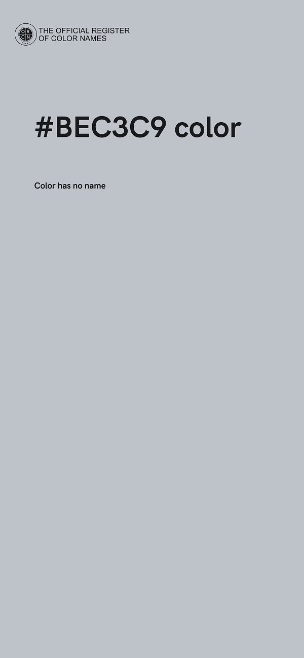 #BEC3C9 color image