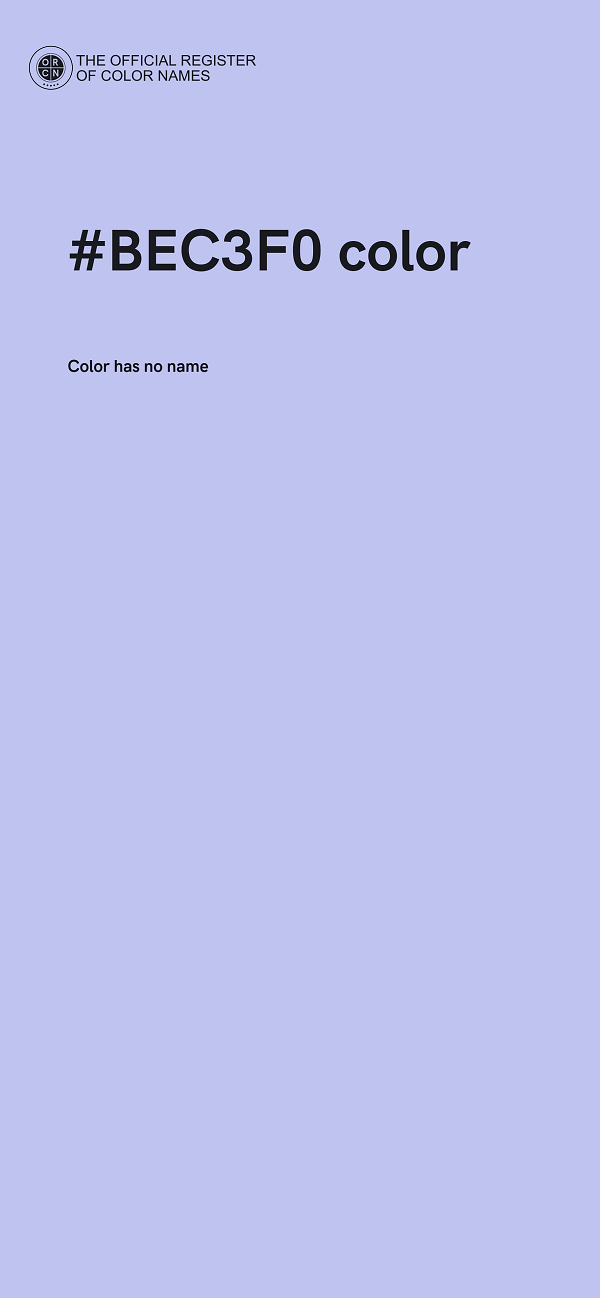 #BEC3F0 color image
