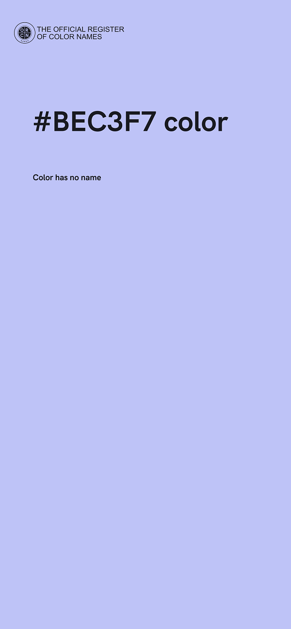 #BEC3F7 color image