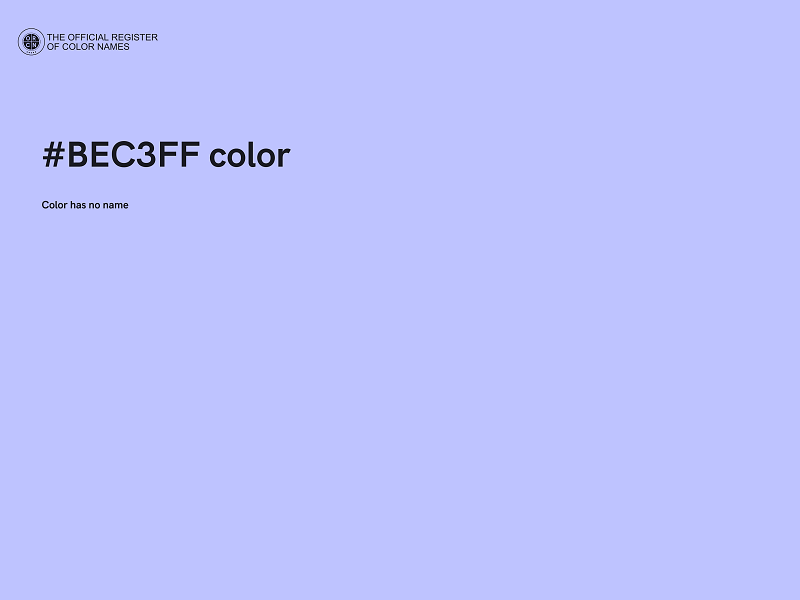 #BEC3FF color image