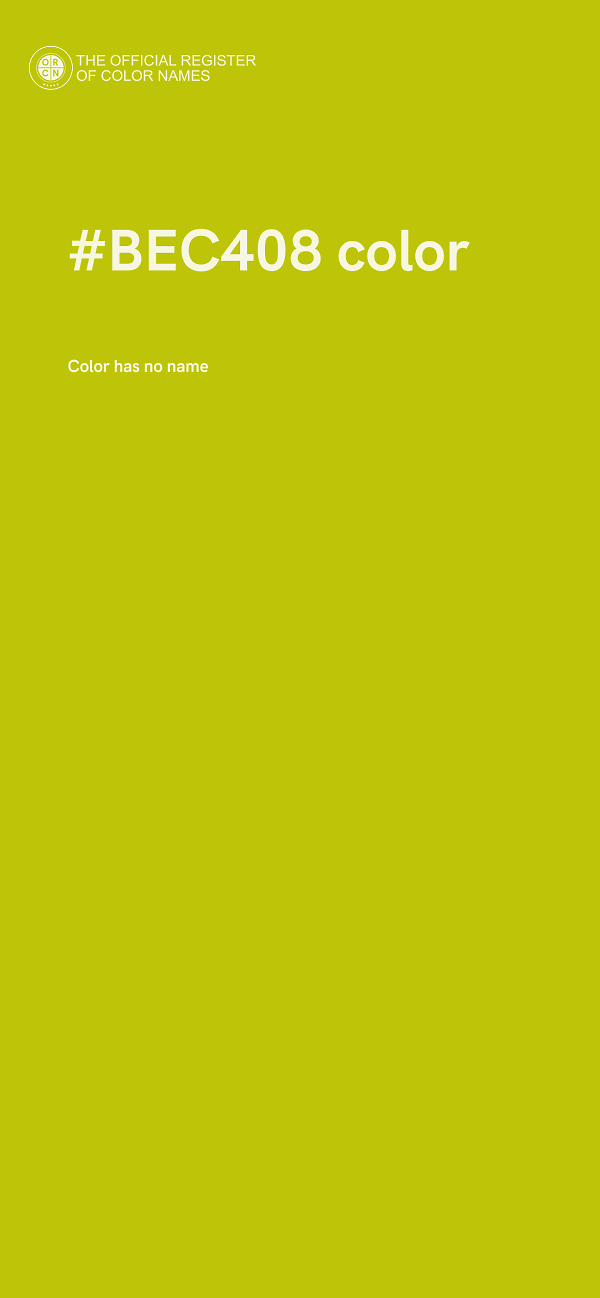 #BEC408 color image
