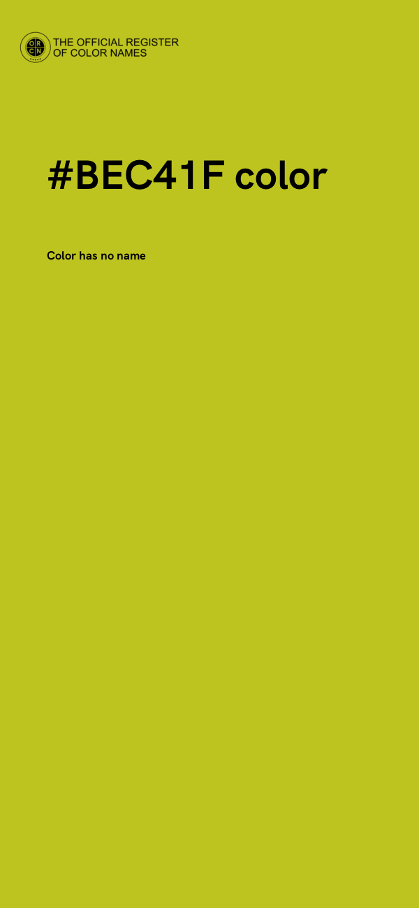 #BEC41F color image