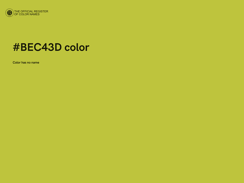 #BEC43D color image