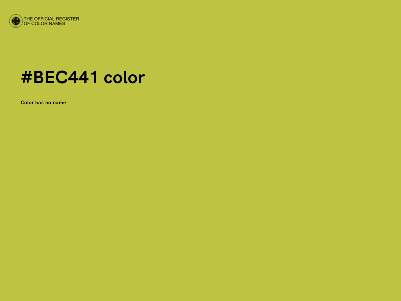 #BEC441 color image