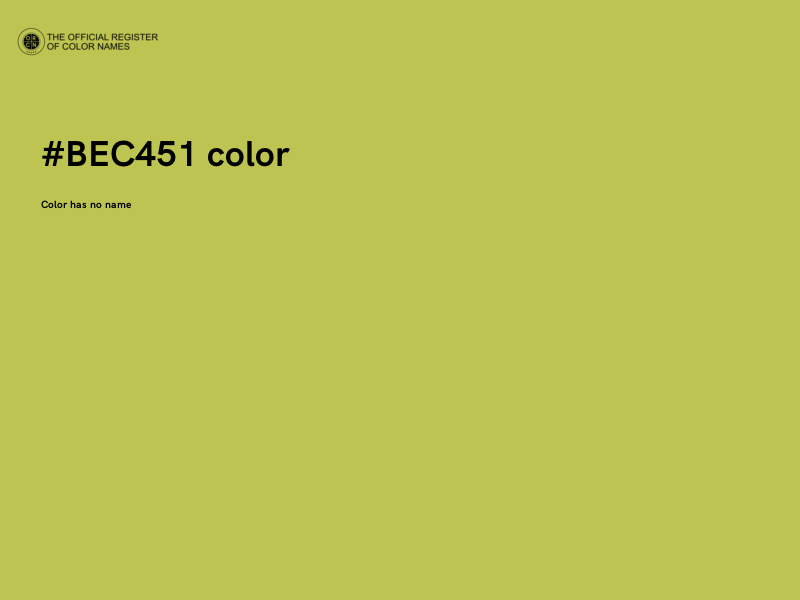 #BEC451 color image