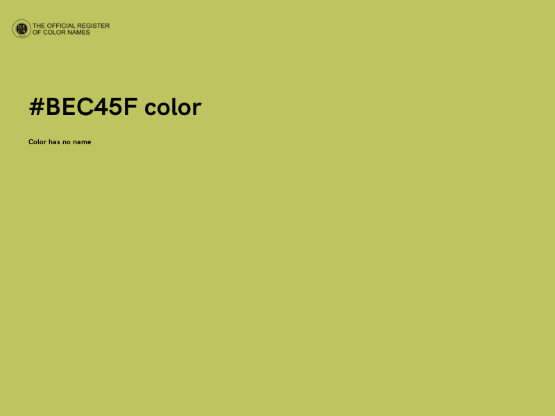 #BEC45F color image