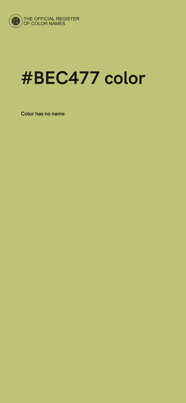#BEC477 color image