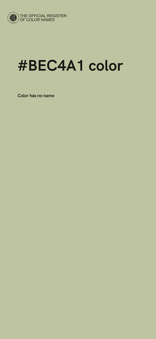 #BEC4A1 color image