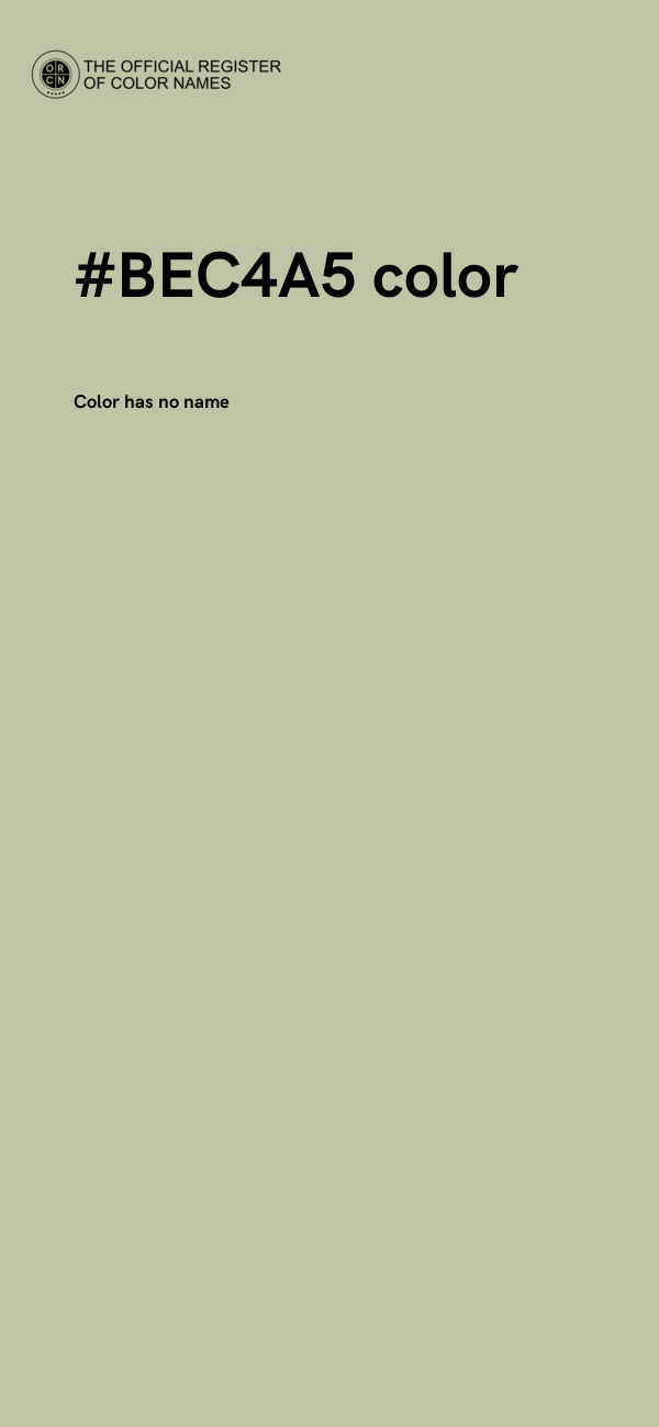 #BEC4A5 color image