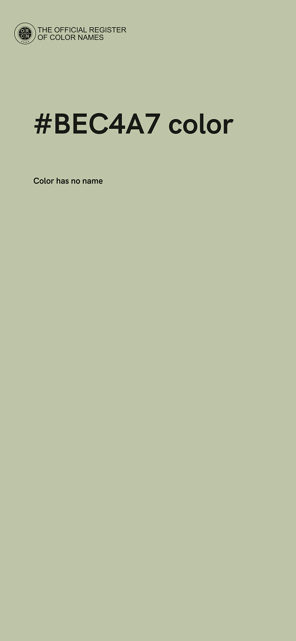 #BEC4A7 color image