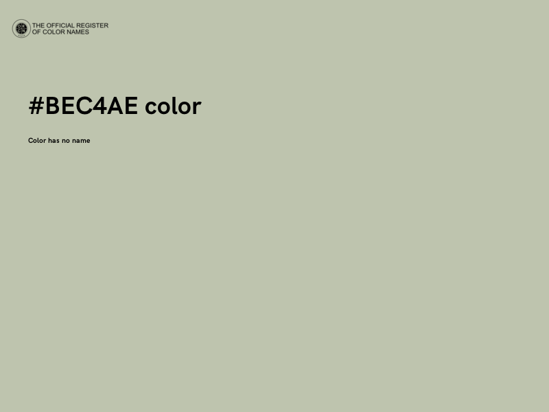 #BEC4AE color image