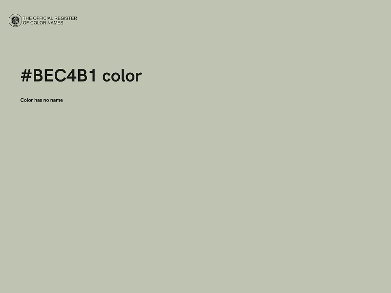 #BEC4B1 color image