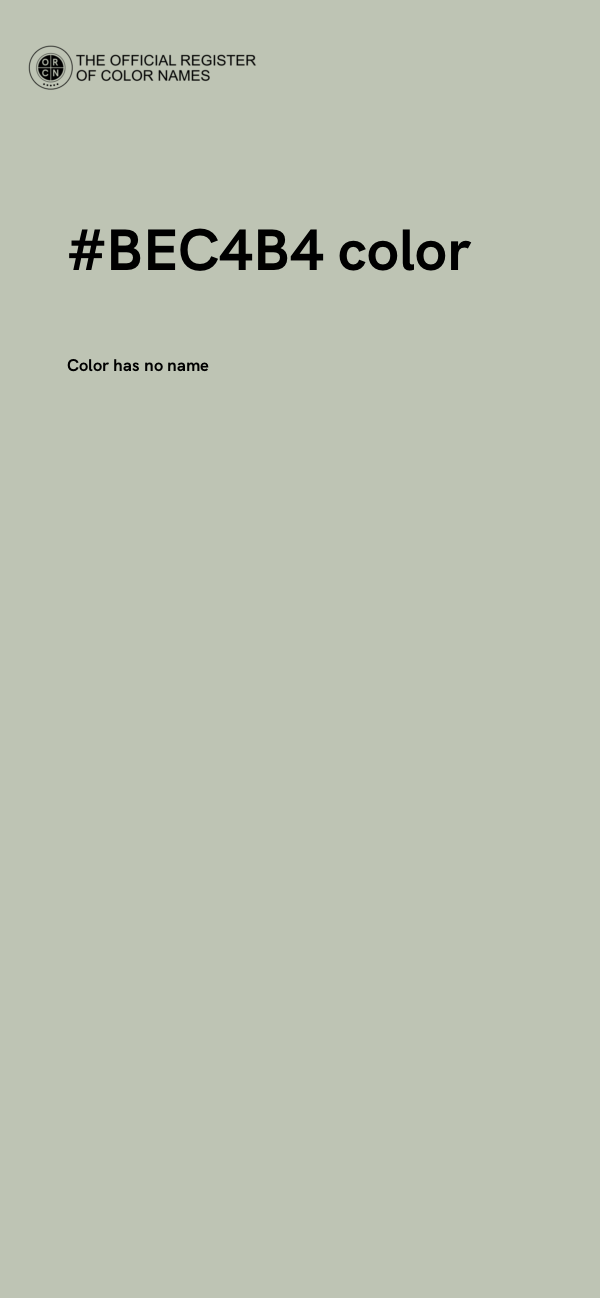 #BEC4B4 color image