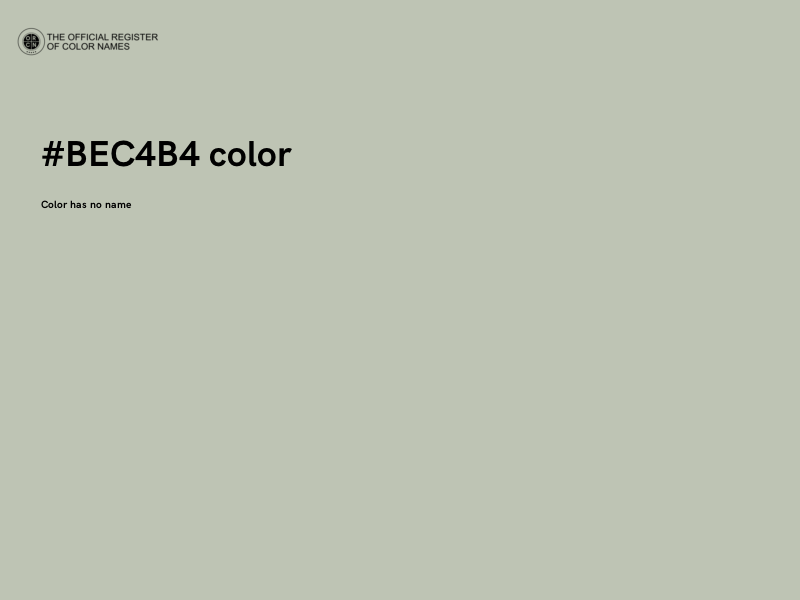 #BEC4B4 color image