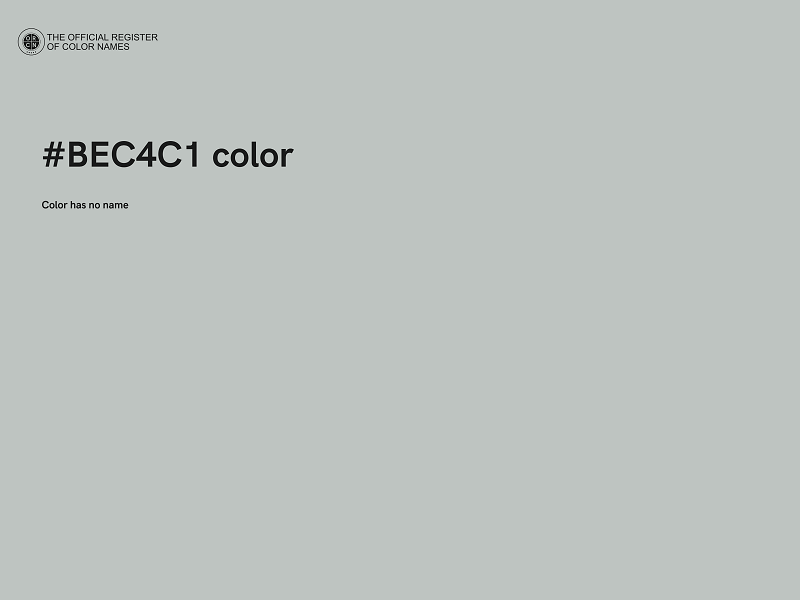 #BEC4C1 color image