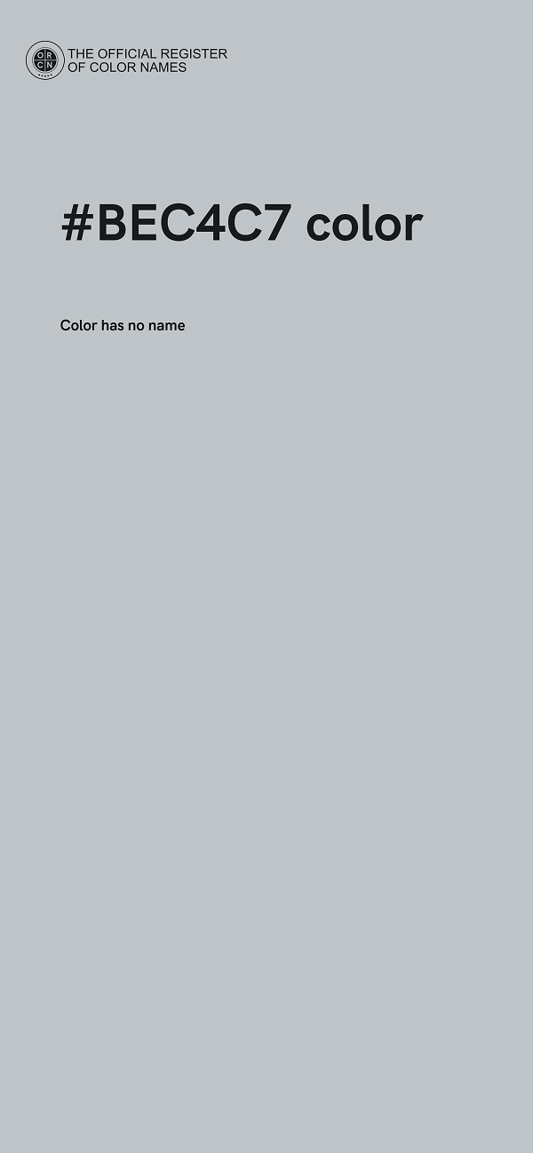 #BEC4C7 color image