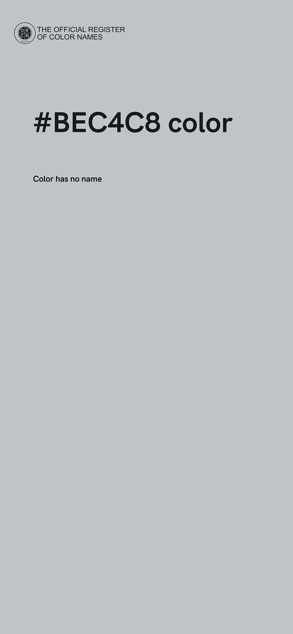 #BEC4C8 color image